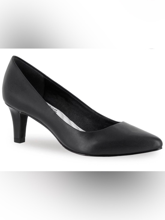 easy street Shoes - NIB [Easy Street] Pointe Pointed Toe Stiletto Wide Heel Pumps Black Women’s 8.5